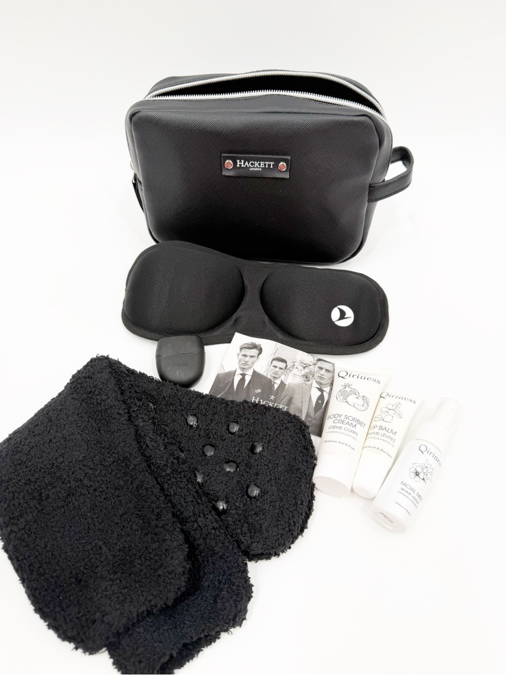 Hackett London Black Travel Bag Toiletries Samples